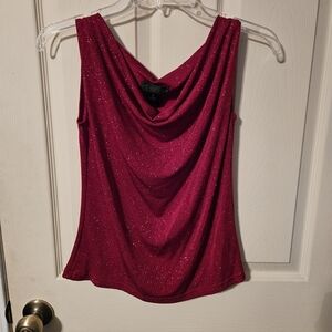 Sparkling Red Sleeveless Top